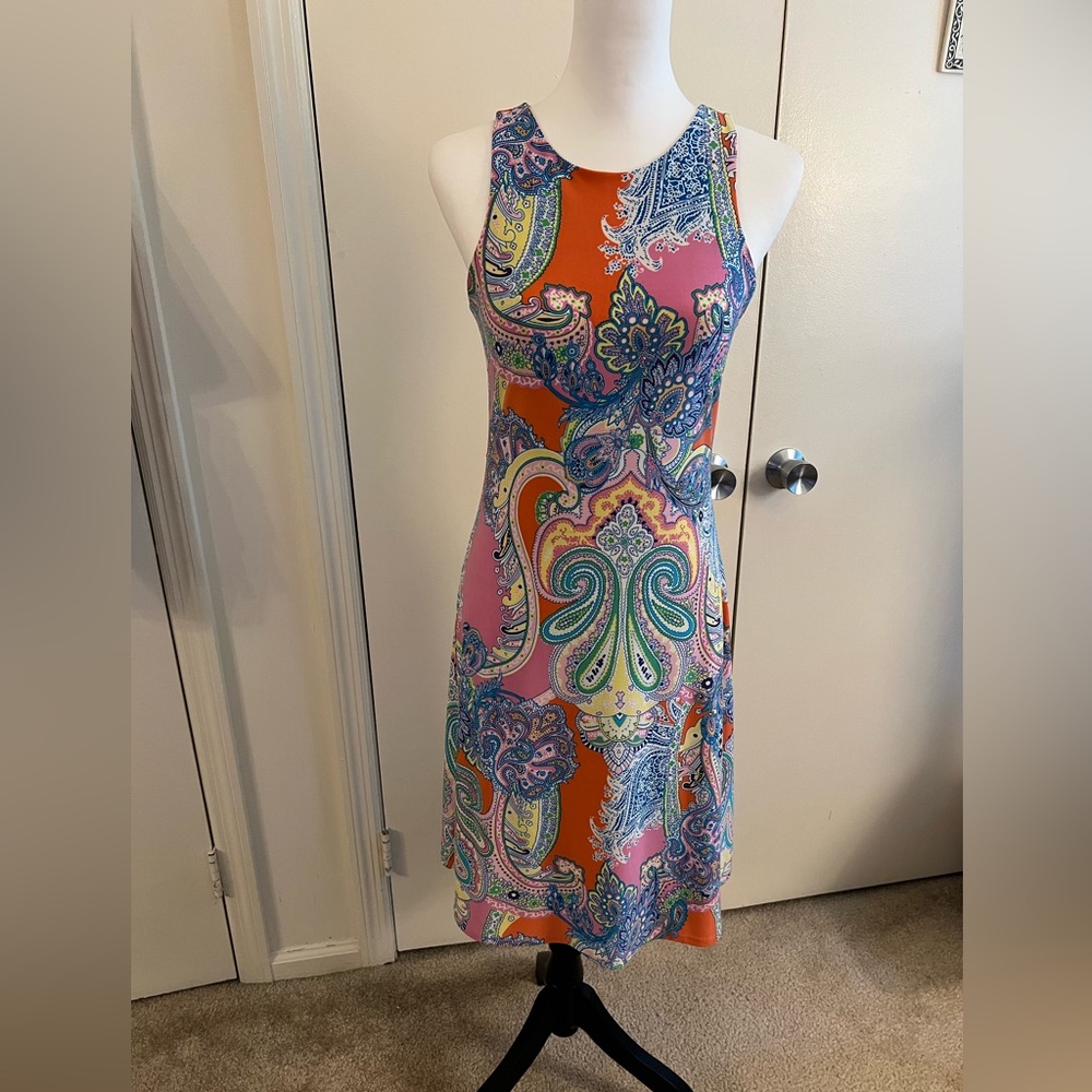 EUC Racerback A-line Paisley Shift Dress